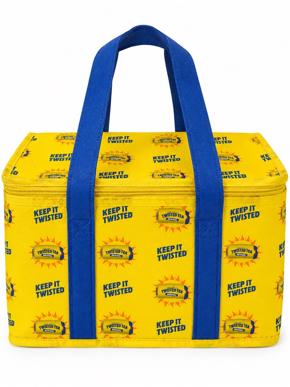 Twisted Yellow and Blue Insulated Cooler Bag